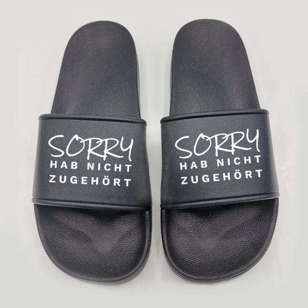 Badeschuhe Sorry hab nicht zugehört