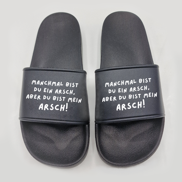 Badeschuhe Manchmal bist du ein Arsch