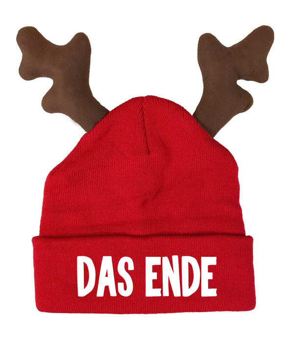 RENTIER STRICKMÜTZE DAS ENDE STATEMENT BEANIE ELCH MÜTZE MIT SPRUCH