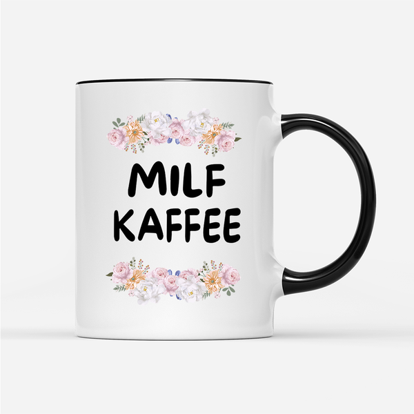 Tasse Blumen Milf Kaffee