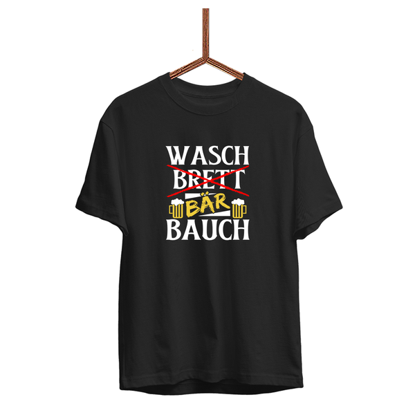 Herren T-Shirt Wasch Bär Bauch