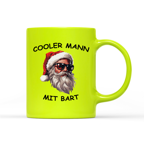 Tasse Neon Cooler Mann mit Bart