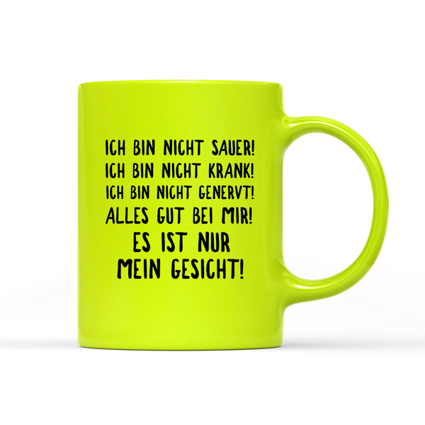 Tasse Neon Mein Gesicht