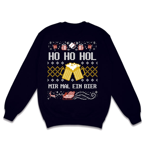 HO HO HOL MIR MAL EIN BIER WEIHNACHTSSWEATSHIRT WEIHNACHTEN