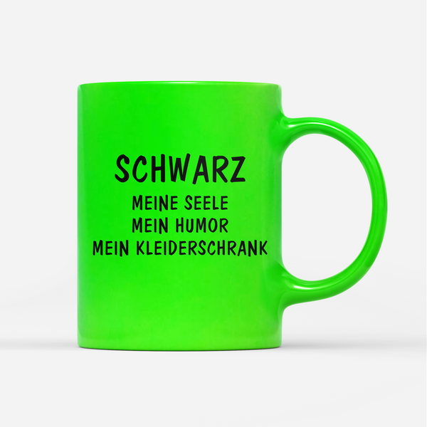 Tasse Neon Schwarz